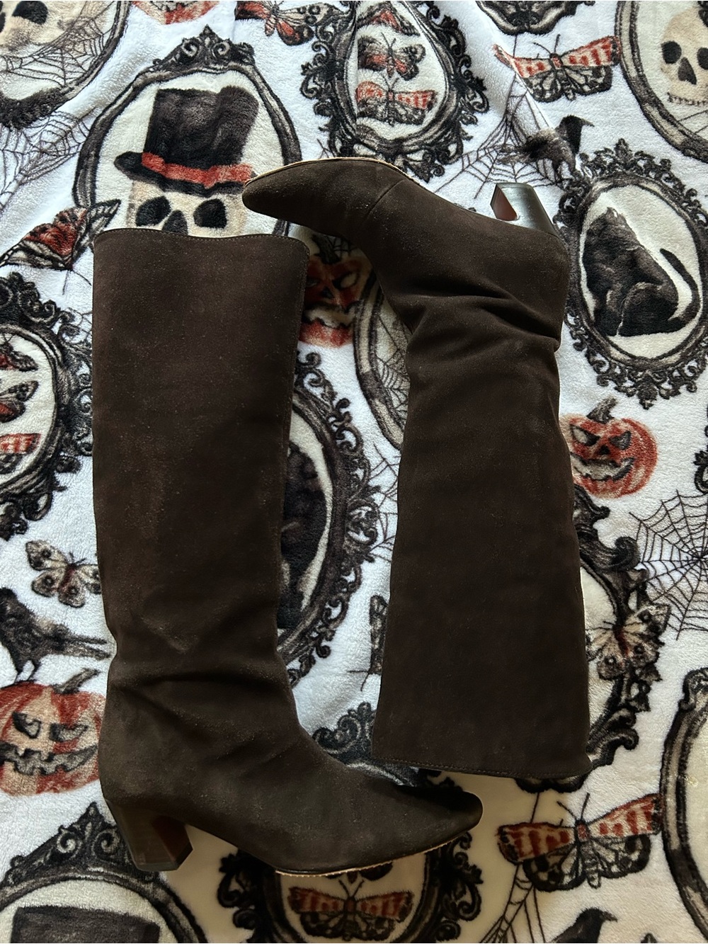 Loeffler Randall Marley Dark Brown Suede Knee Boots